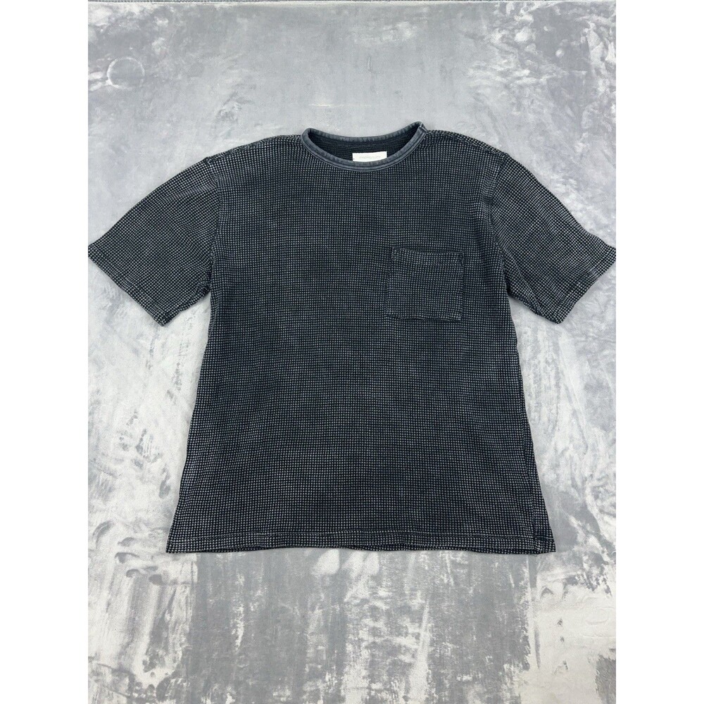 UO Standard Cloth Skate Waffle Pocket Tee Mens Size Medium Black Gray S/S